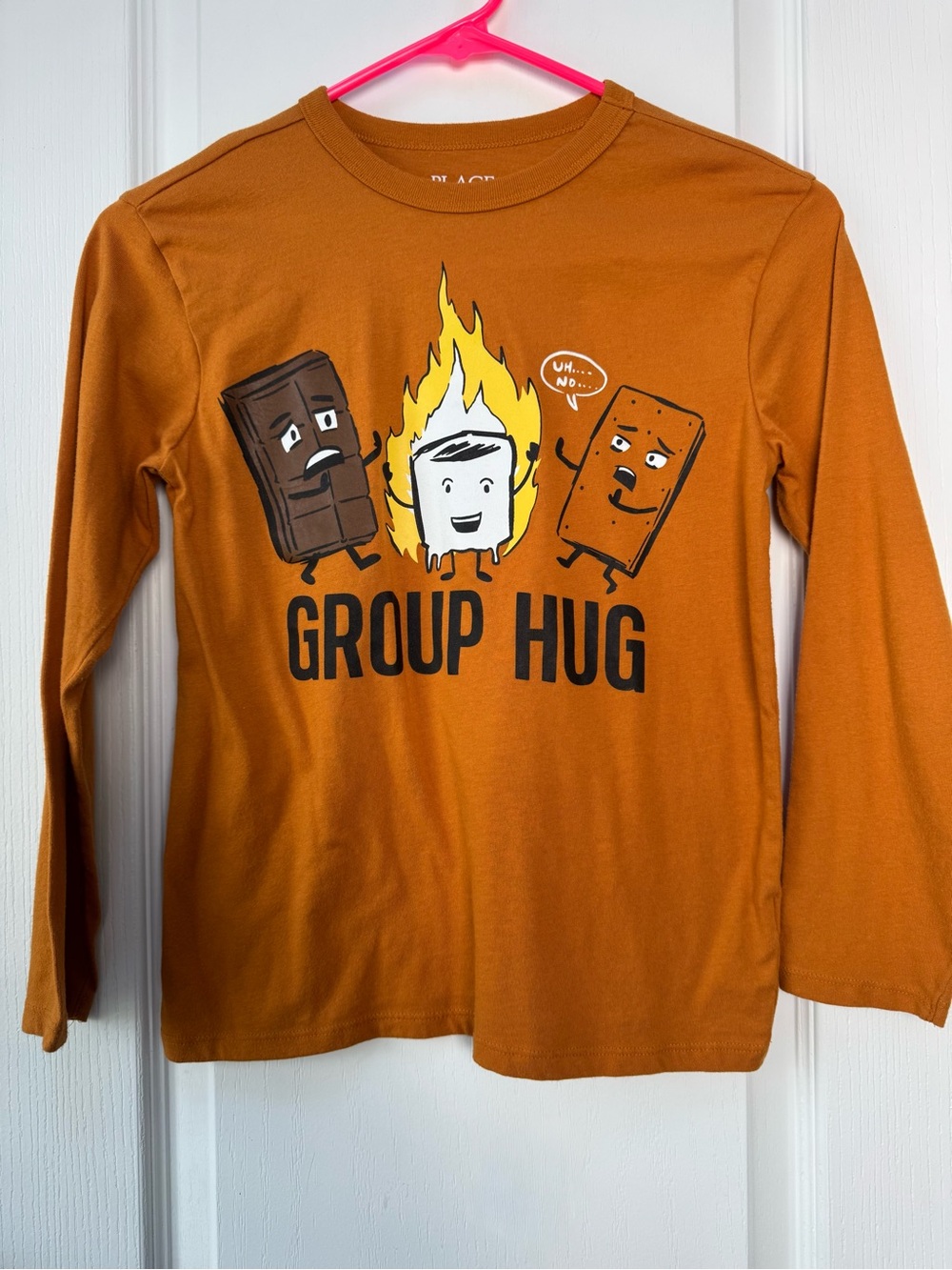 The Children's Place Rust Orange Smores 'Group Hug' Long-Sleeve Tee